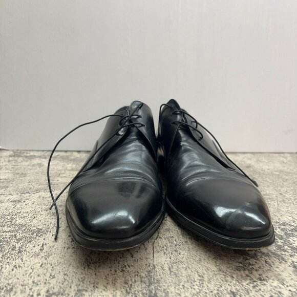 Melluso Classic Black Leather Almond Toe Mens Formal Elegant Shoe Size 11 main image 10